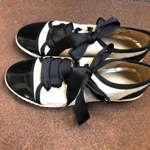 French London Sole Leather Ribbon Sneaker Trainers - Picture 4 of 11